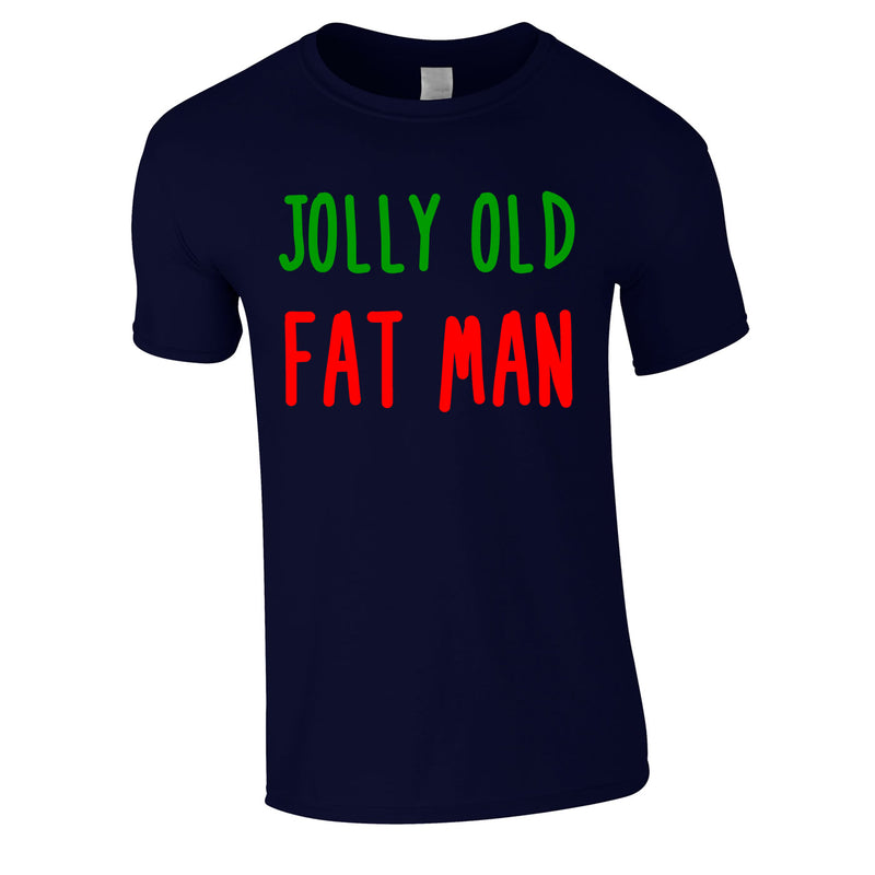 Jolly Old Fat Man Tee In Navy