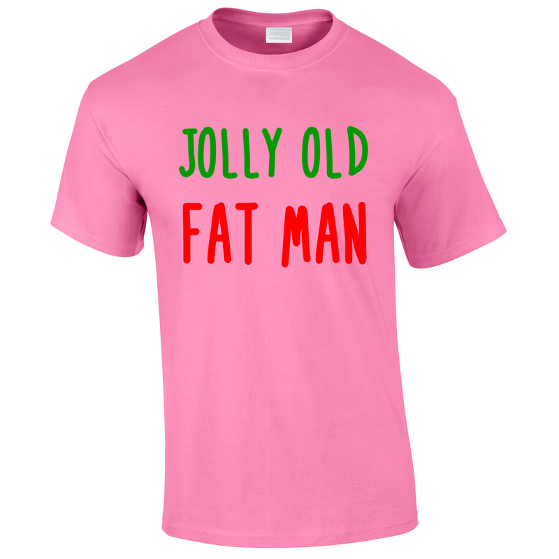 Jolly Old Fat Man Tee In Pink