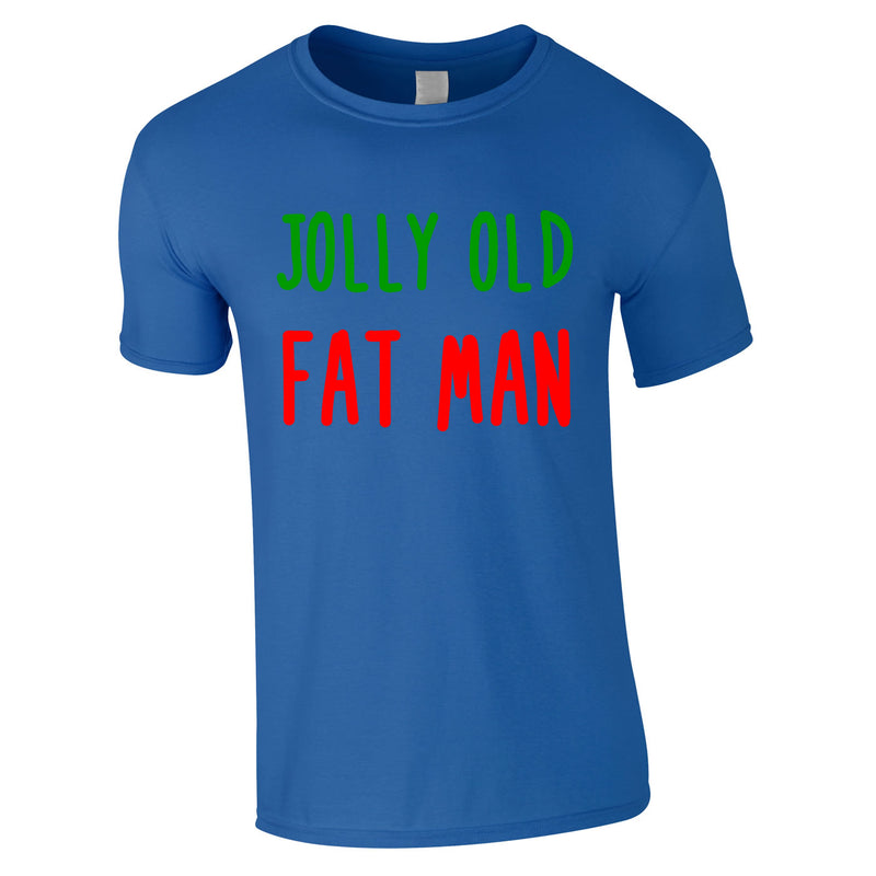 Jolly Old Fat Man Tee In Royal