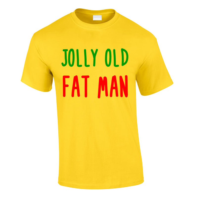 Jolly Old Fat Man Tee In Yellow