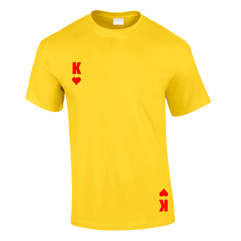King Of Hearts Tee In Yellow