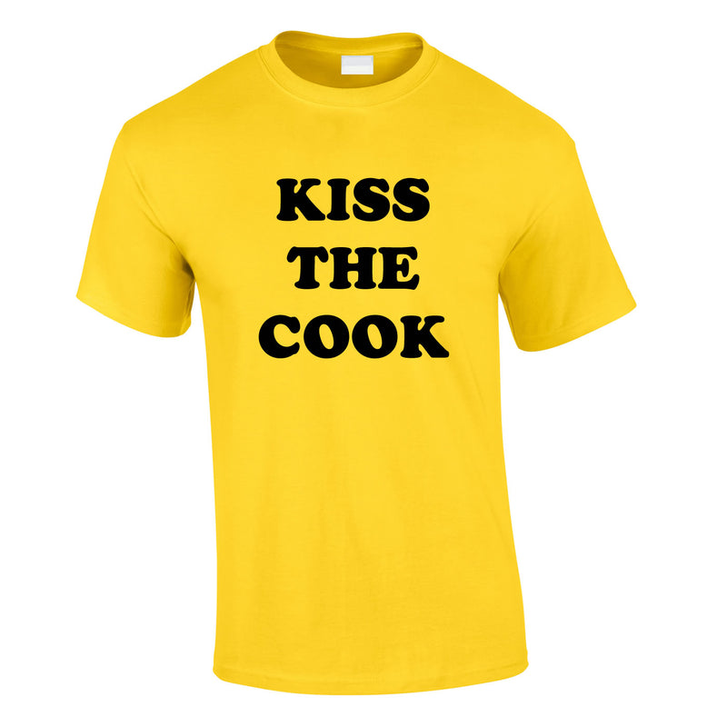 Kiss The Cook Tee In Yellow