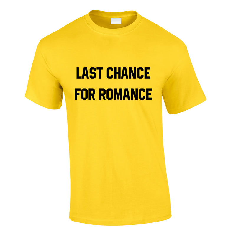 Last Chance For Romance Tee In Yellow