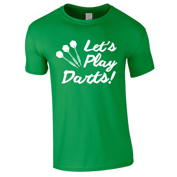 Let's Play Darts Tee In Green