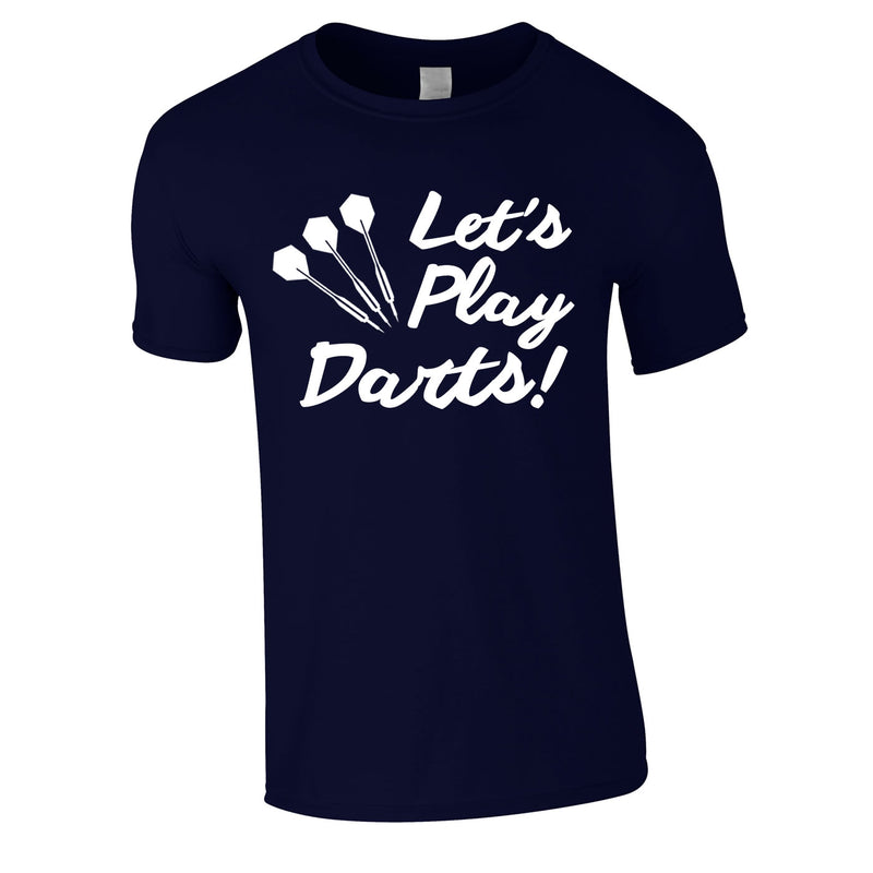 Let's Play Darts Tee In Navy