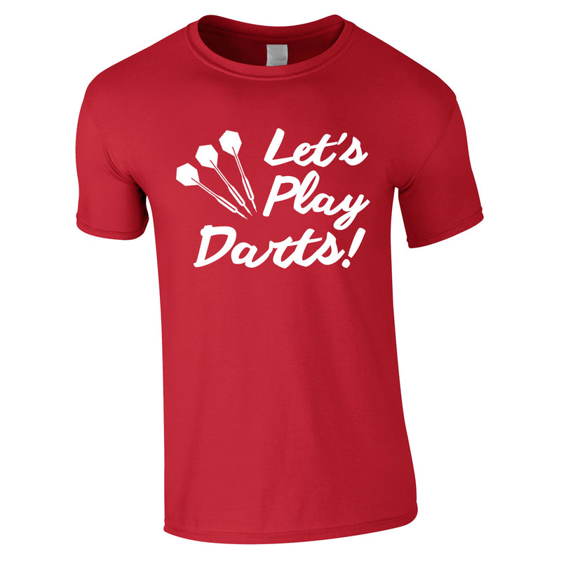 Let's Play Darts Tee In Red