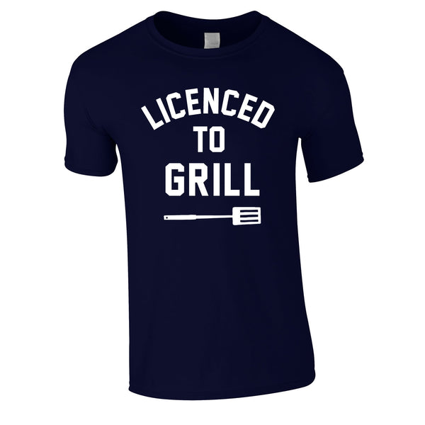 Licenced To Grill Tee In Navy