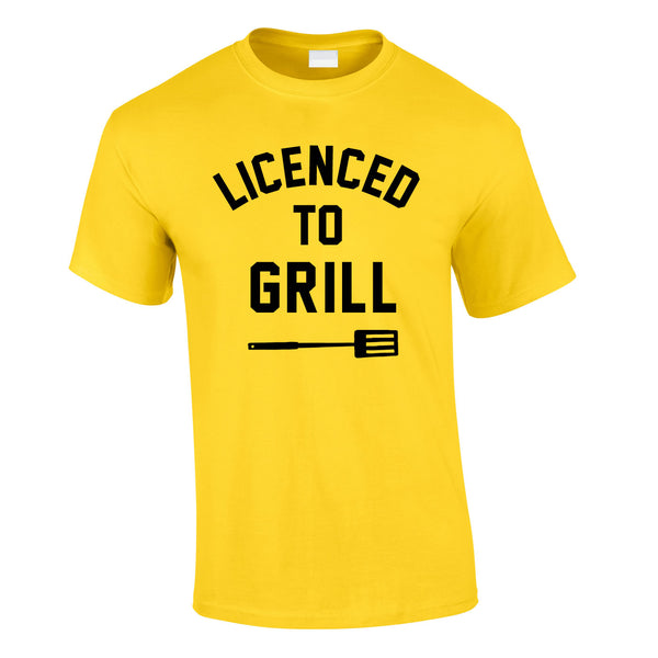 Licenced To Grill Tee In Yellow