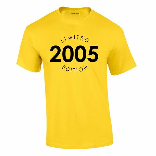 Limited Edition 2005 18th Birthday Tee In Yellow