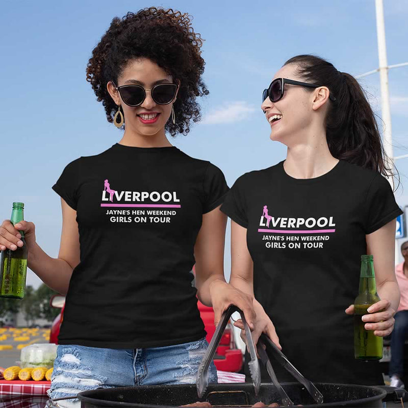 Liverpool Hen Party T Shirts Custom Printed For Hen Weekend