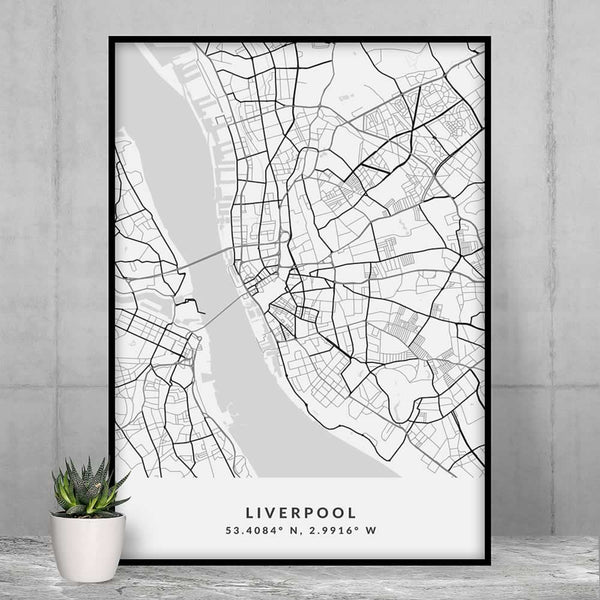 Liverpool Minimalist Map Print