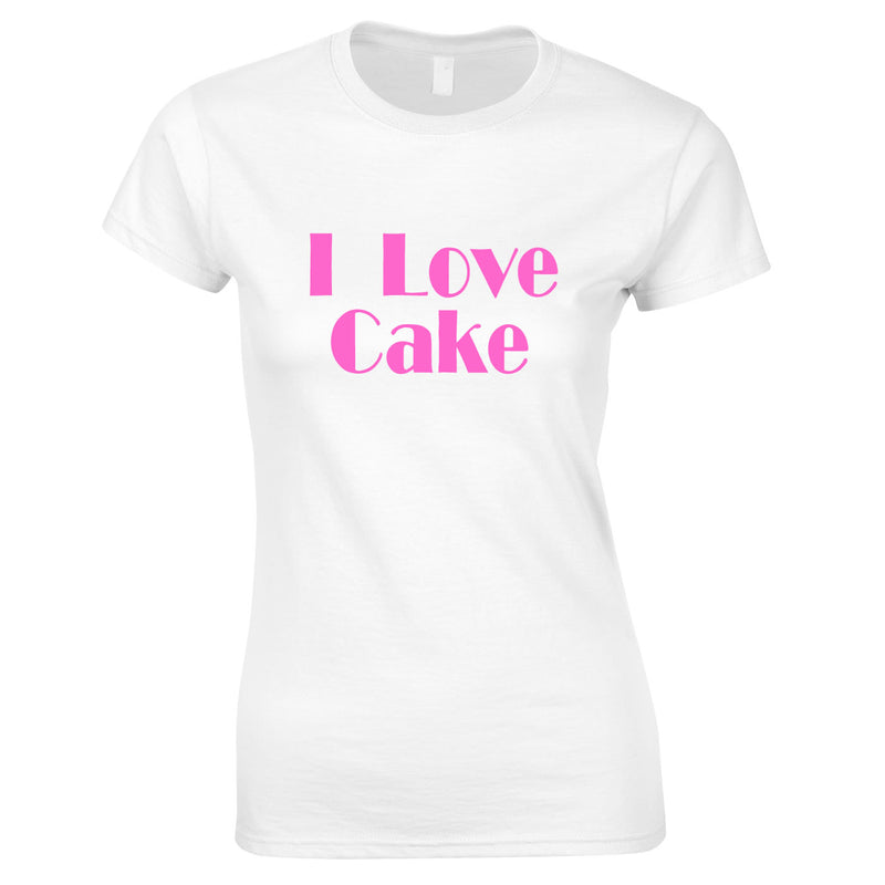 I Love Cake Ladies Top In White