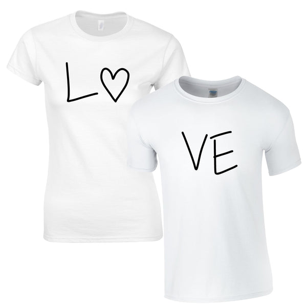 Love Couples Tee In White