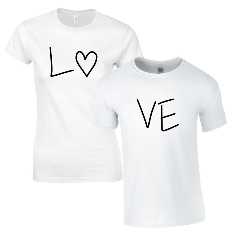Love Couples Tee In White