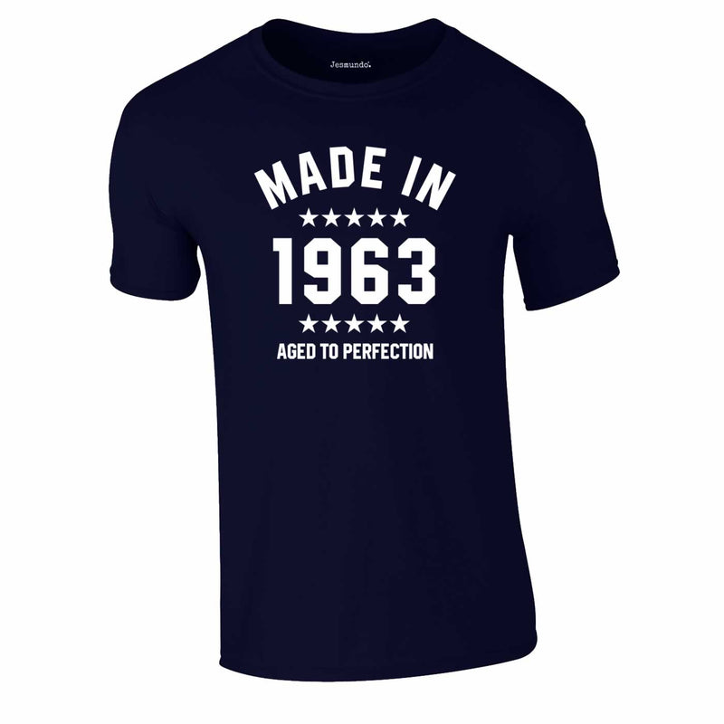 Made In 1963 Aged To Perfection Tee In Navy