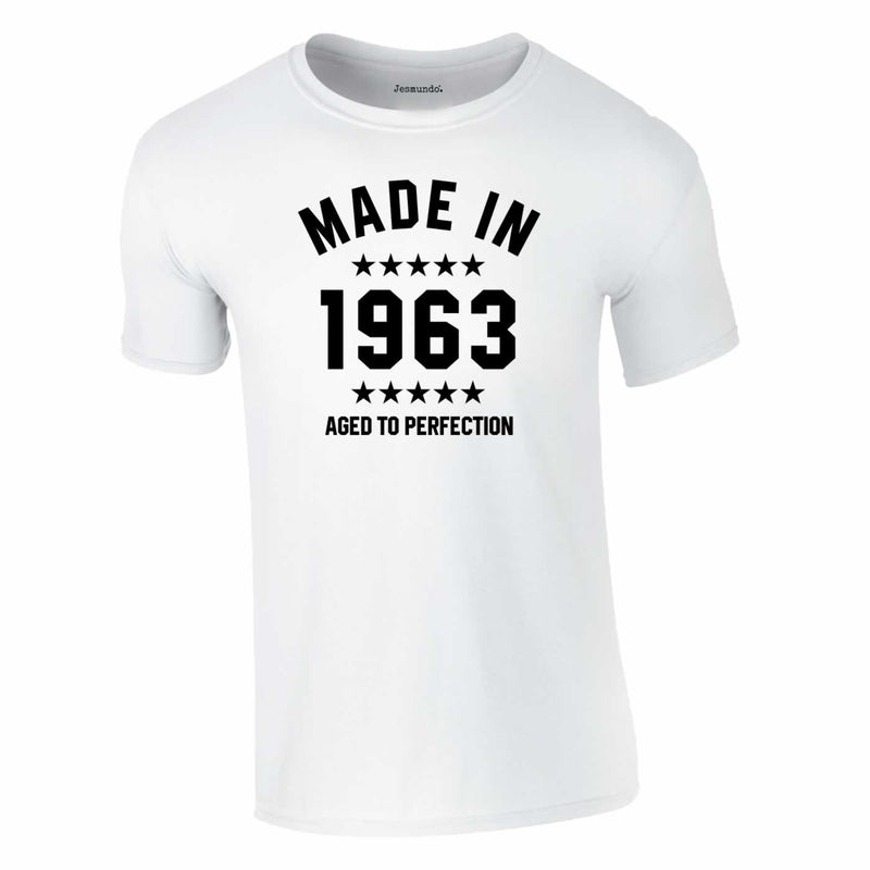 Made In 1963 Aged To Perfection Tee In White