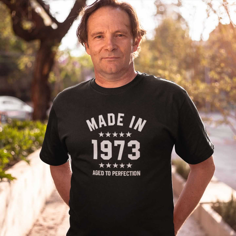 Made In 1972 Aged To Perfection 50th Birthday T Shirt For Men