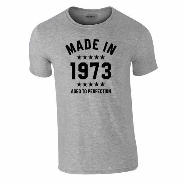 Made In 1972 Aged To Perfection Tee In Grey