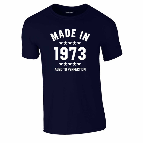 Made In 1972 Aged To Perfection Tee In Navy