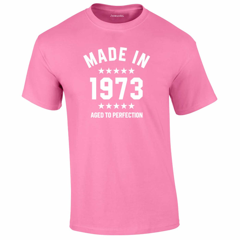 Made In 1972 Aged To Perfection Tee In Pink