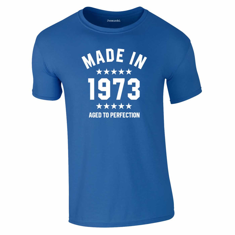 Made In 1972 Aged To Perfection Tee In Royal Blue