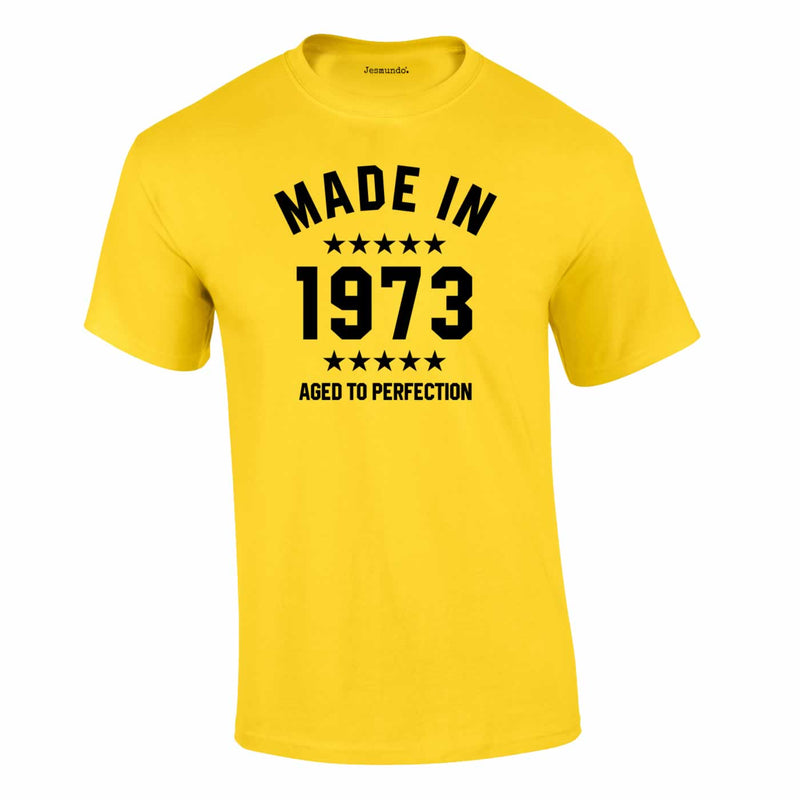 Made In 1972 Aged To Perfection Tee In Yellow