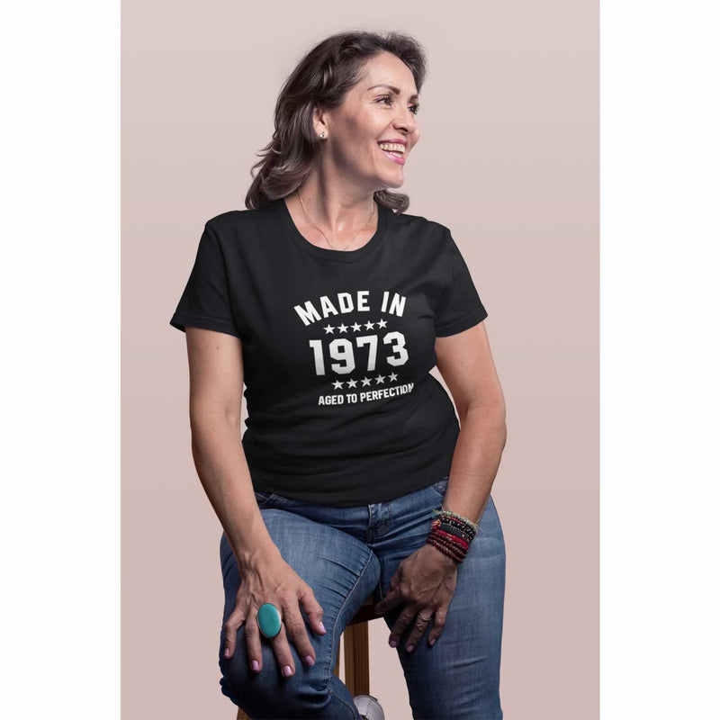 Made In 1972 Aged To Perfection 50th Birthday T Shirt For Women