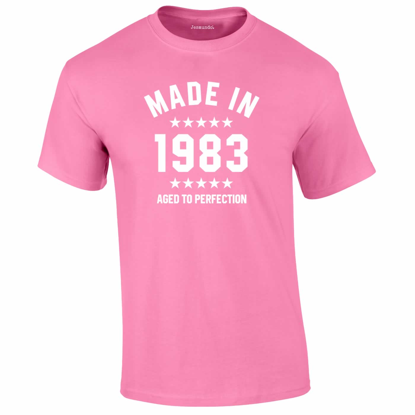 Made In 1983 Aged To Perfection 40th Tee In Pink