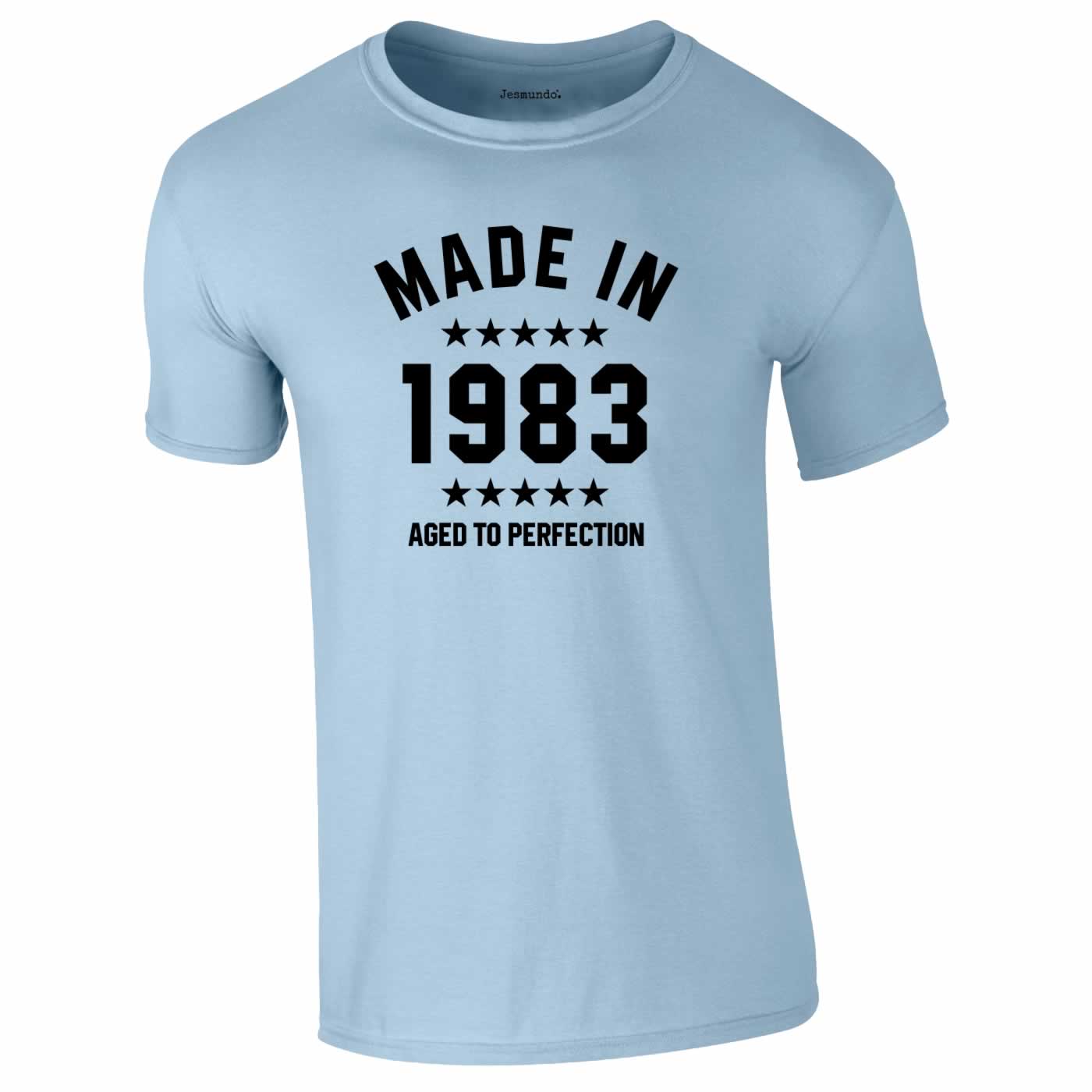 Made In 1983 Aged To Perfection 40th Tee In Sky