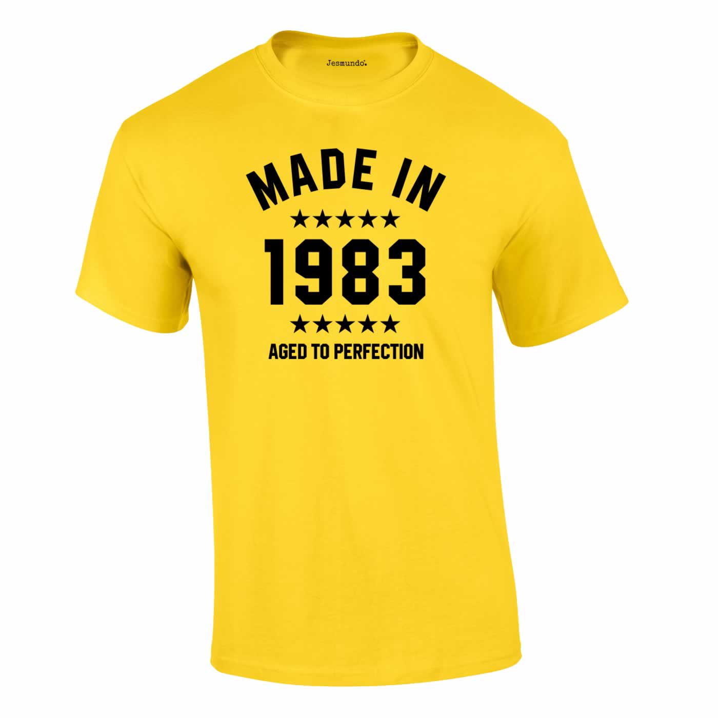 Made In 1983 Aged To Perfection 40th Tee In Yellow