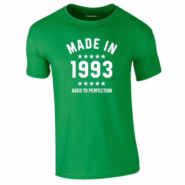 Made In 1993 Aged To Perfection Tee In Green