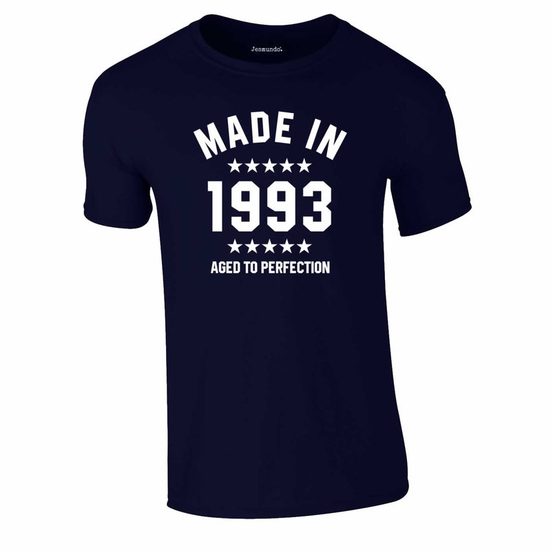 Made In 1993 Aged To Perfection Tee In Navy