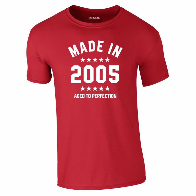 Made In 2005 Aged To Perfection Tee In Red