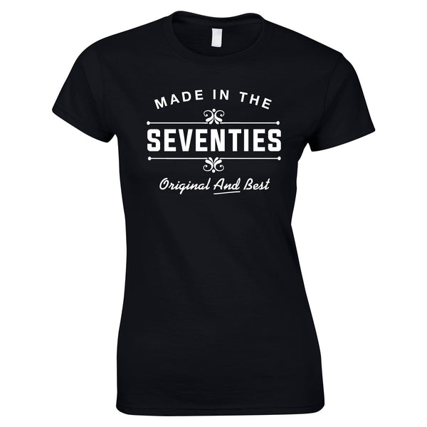 Made In The 70's Original And Best Ladies Top In Black