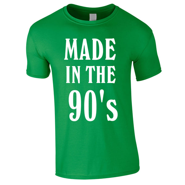 Made In The 90's Slogan Tee In Green