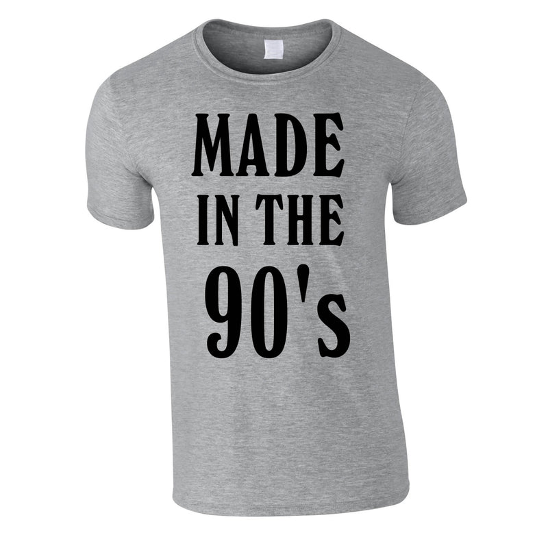 Made In The 90's Slogan Tee In Grey