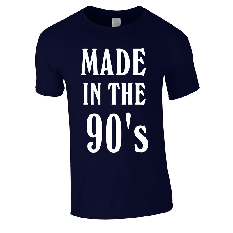 Made In The 90's Slogan Tee In Navy