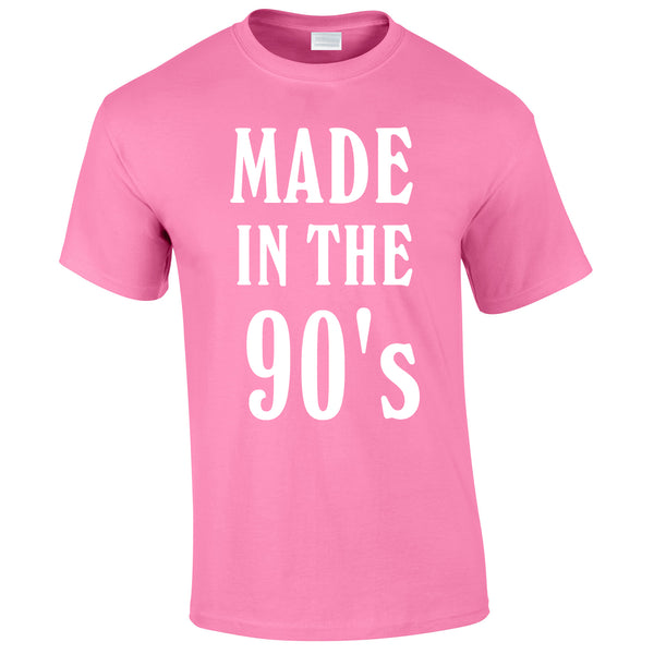 Made In The 90's Slogan Tee In Pink