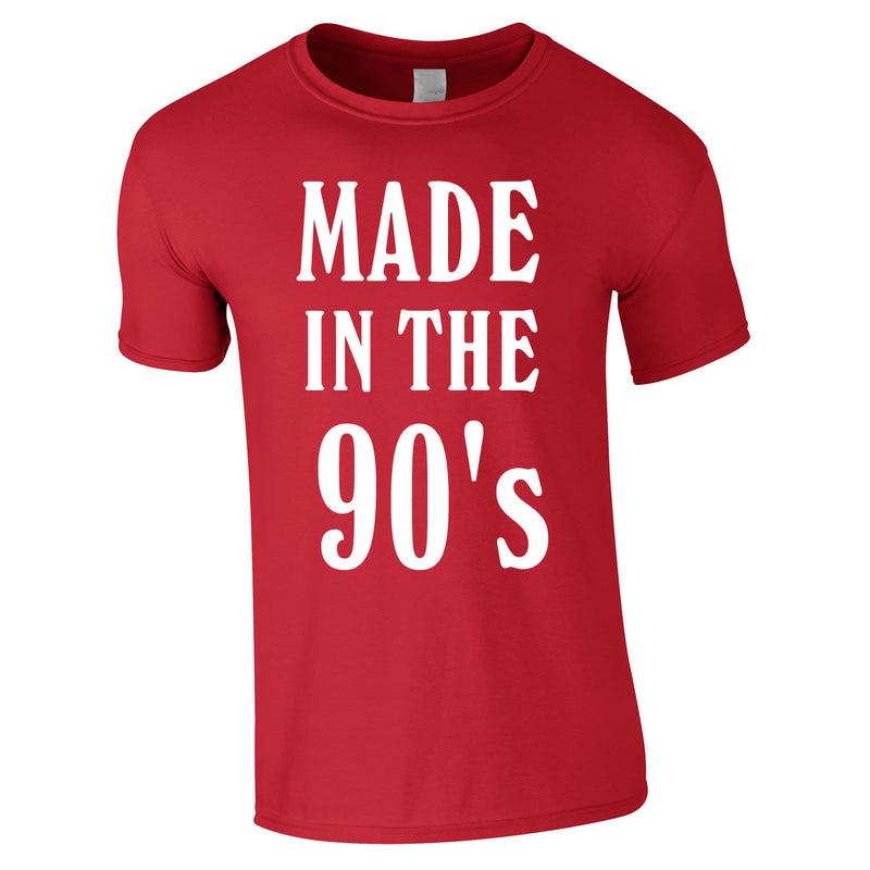 Made In The 90's Slogan Tee In Red