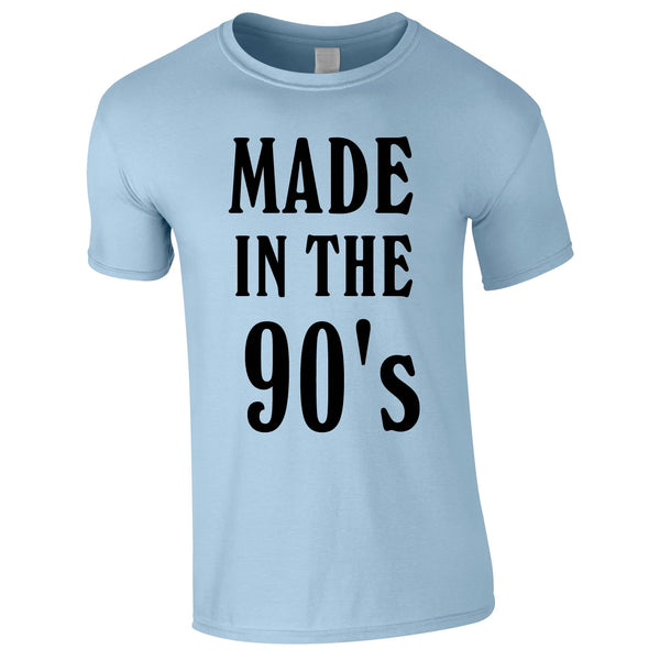 Made In The 90's Slogan Tee In Sky