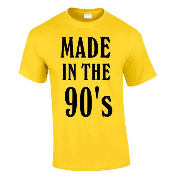 Made In The 90's Slogan Tee In Yellow