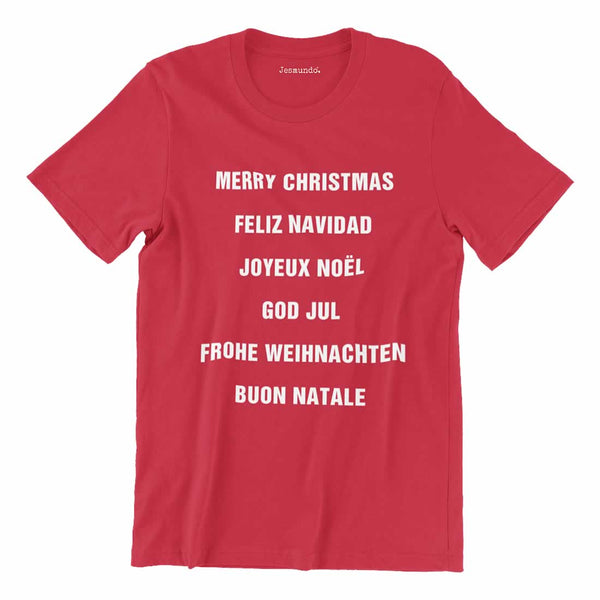 Merry Christmas In Different Languages Tee