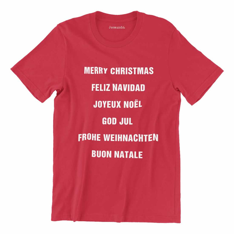 Merry Christmas In Different Languages Tee