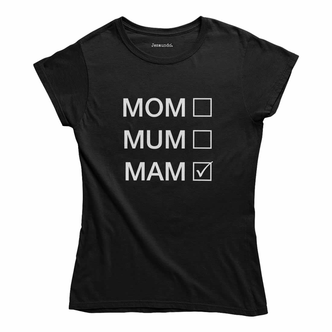 TAOHONG Mama T-Shirt For Women - Funny Mama Letter Print Tee, Casual Short Sleeve Top (Black, XXL)