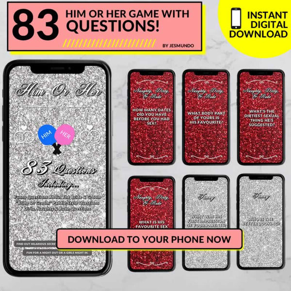 Mr & Mrs Questions game for hen party download