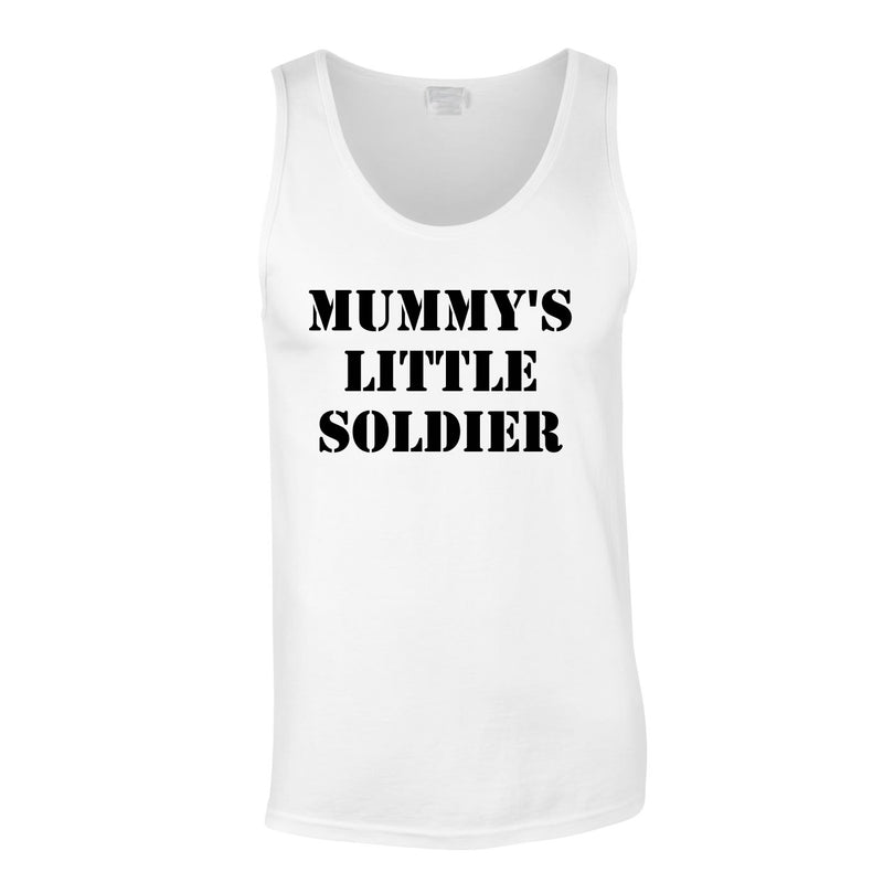 Mummy's Little Soldier Vest In White