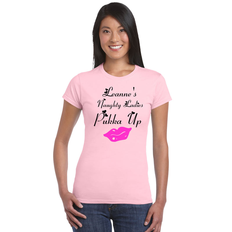 Lips Graphic Naughty Ladies Hen Party T Shirts