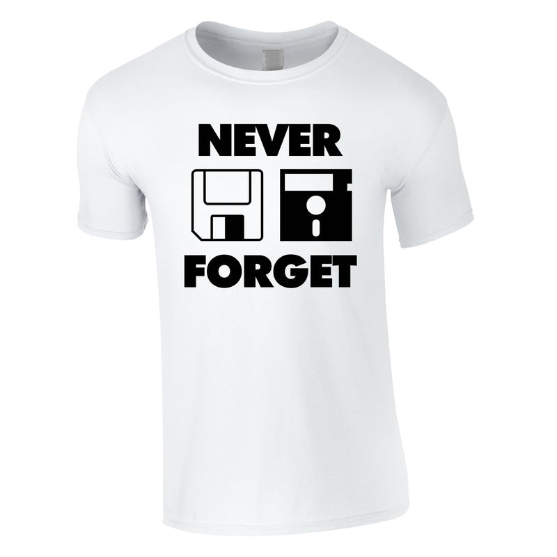 Never Forget Floppy Disk Tee In White