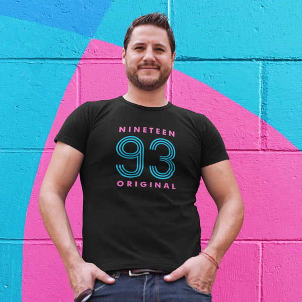 Nineteen 83 Neon 40th Birthday T-Shirt For Men