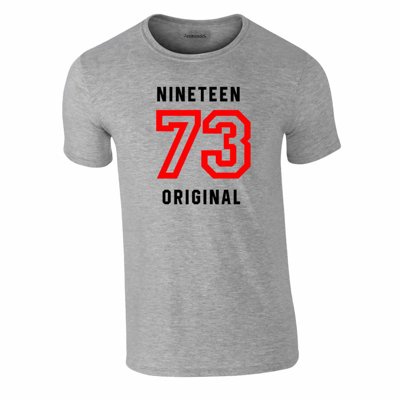 Nineteen 73 50th Birthday Tee In Grey